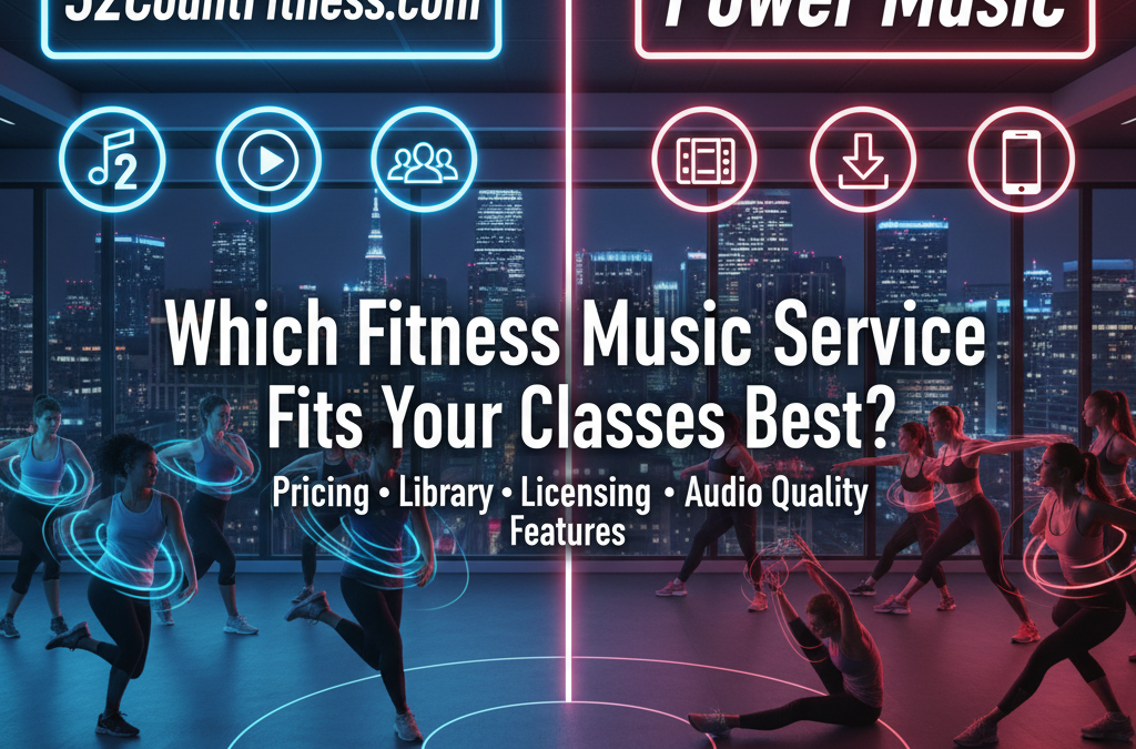 32CountFitness.com vs Power Music: Which Fitness Music Service Fits Your Classes Best?